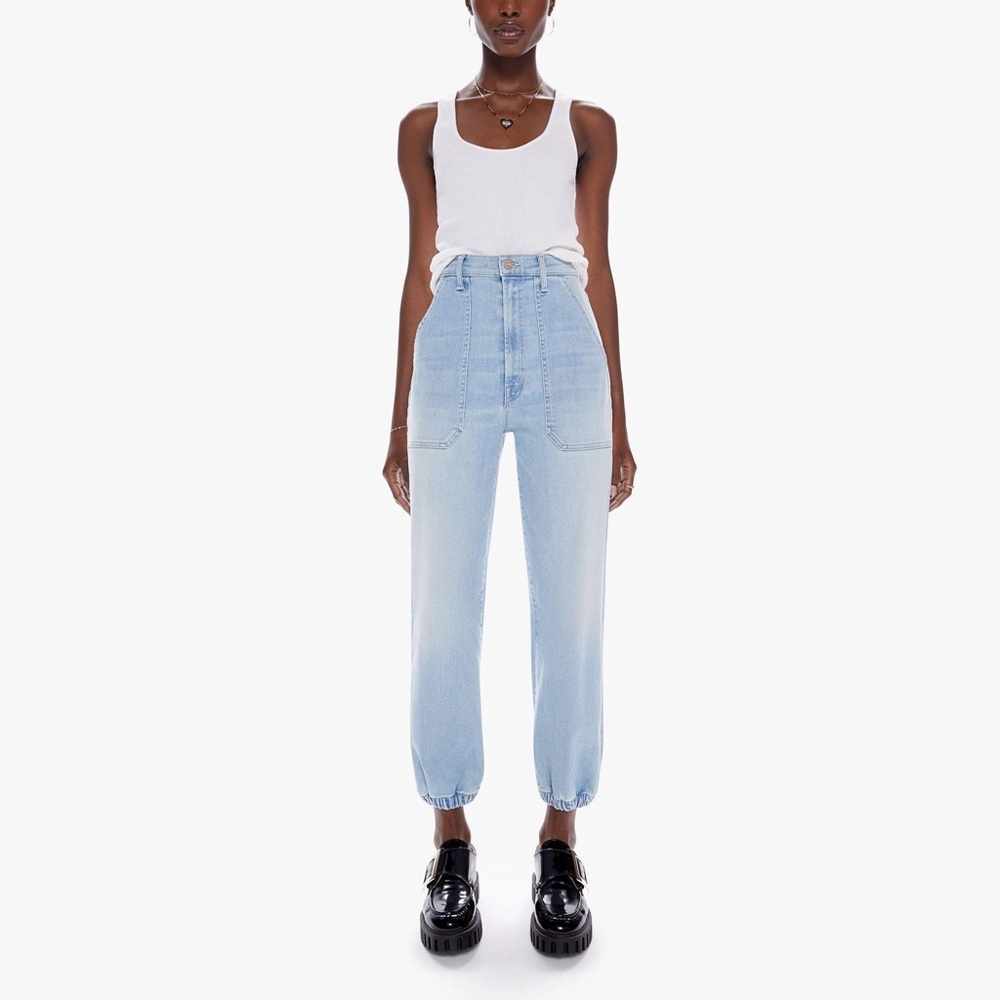 Mother Denim THE WRAPPER PATCH SPRINGY ANKLE - CHILL PILL Sz 30